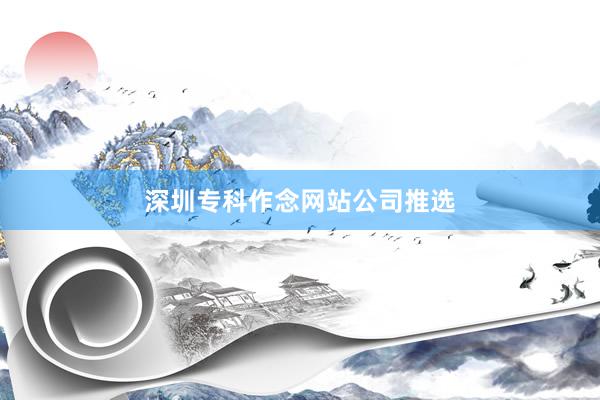 深圳专科作念网站公司推选
